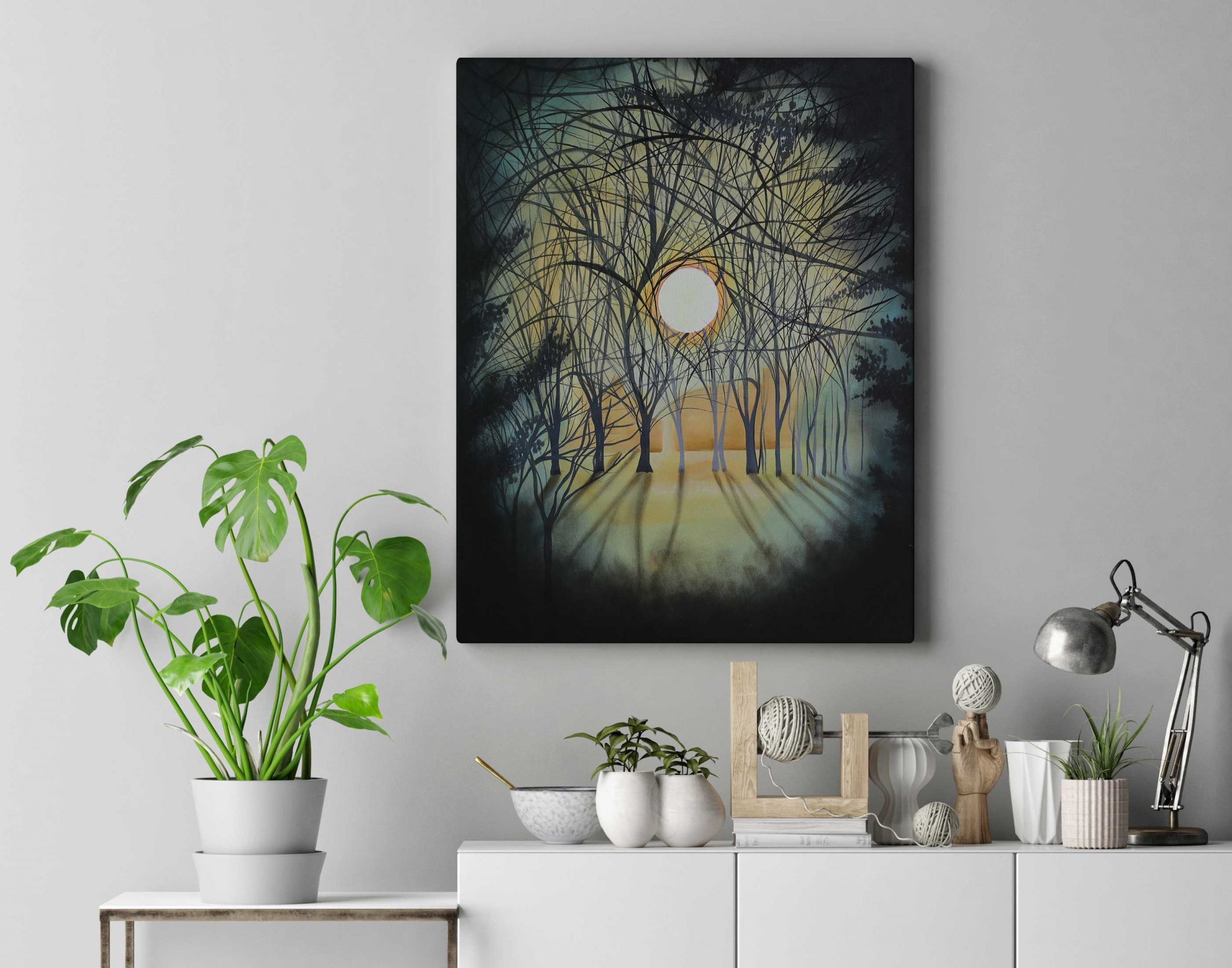 Through The Trees - SOLD | White Rectangle
